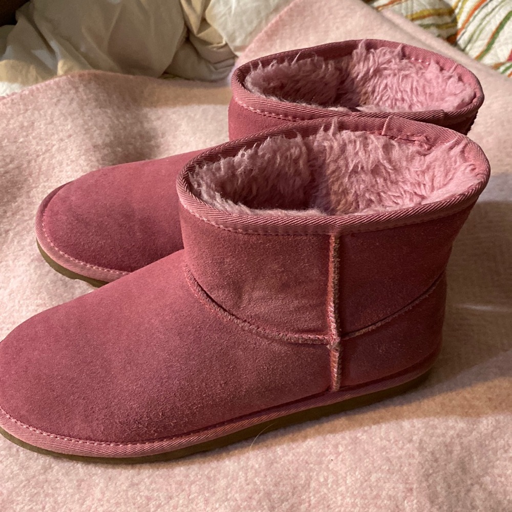 Pink ankle boots
